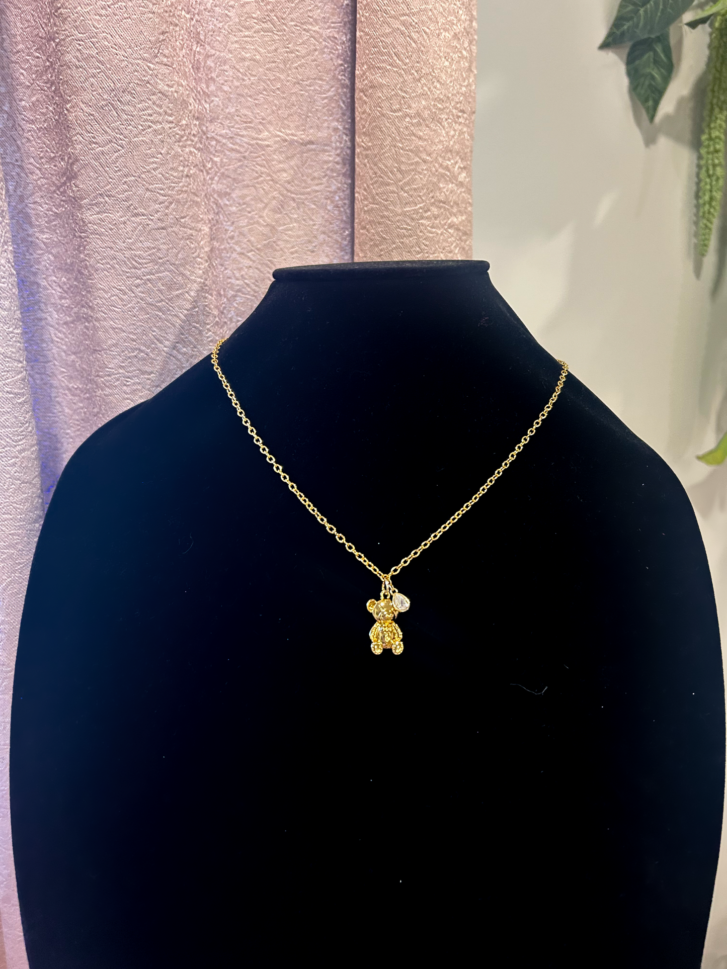 Teddy Bear Gold-Plated Necklace