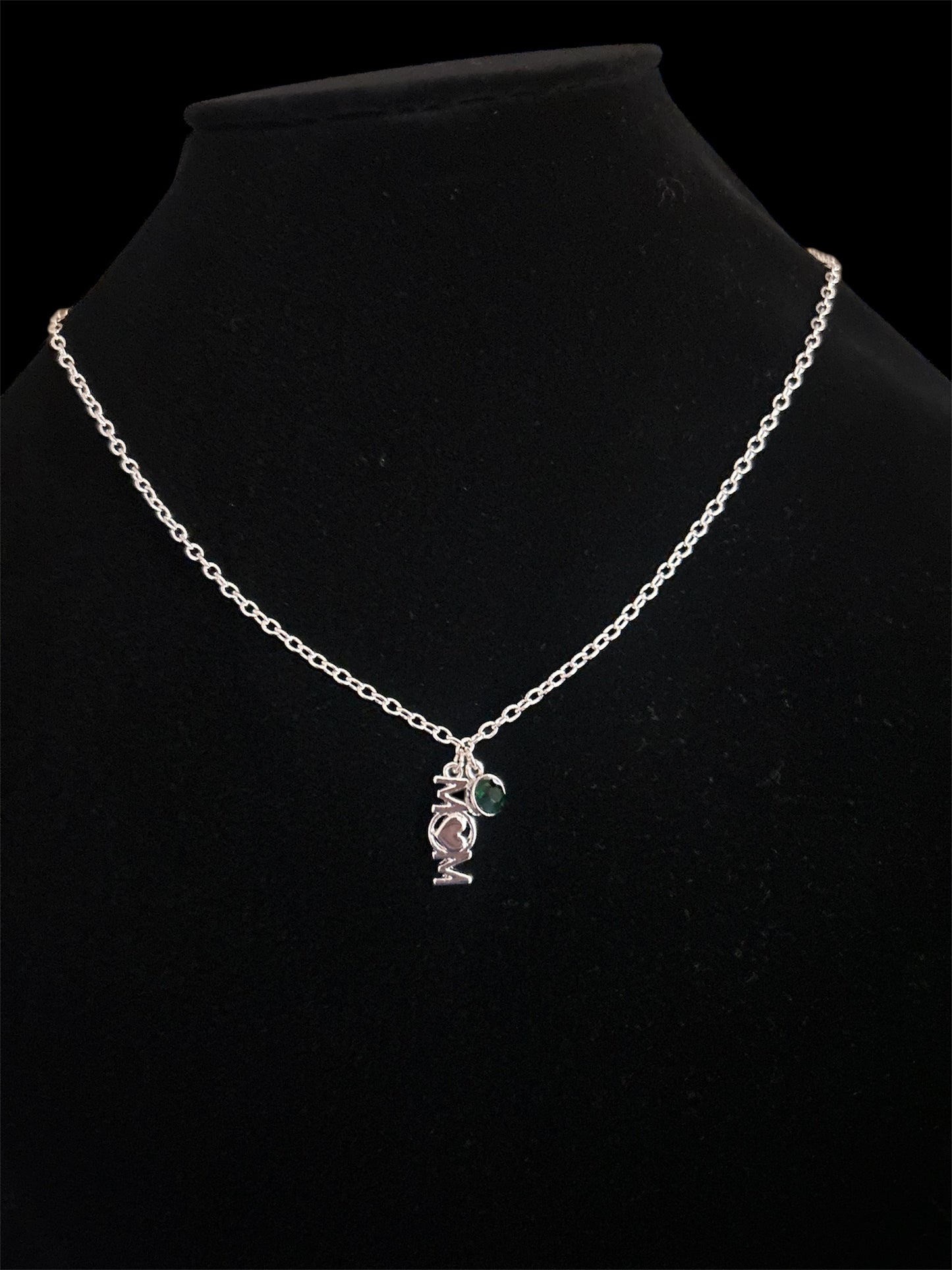 Sterling Silver Mom Necklace