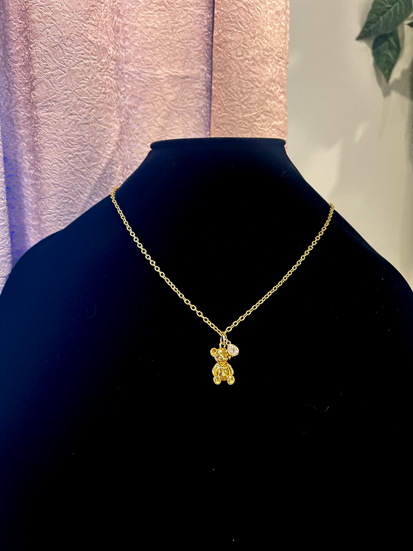 Teddy Bear Gold-Plated Necklace