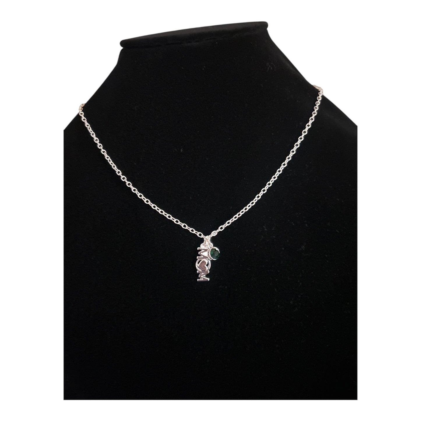 Sterling Silver Mom Necklace
