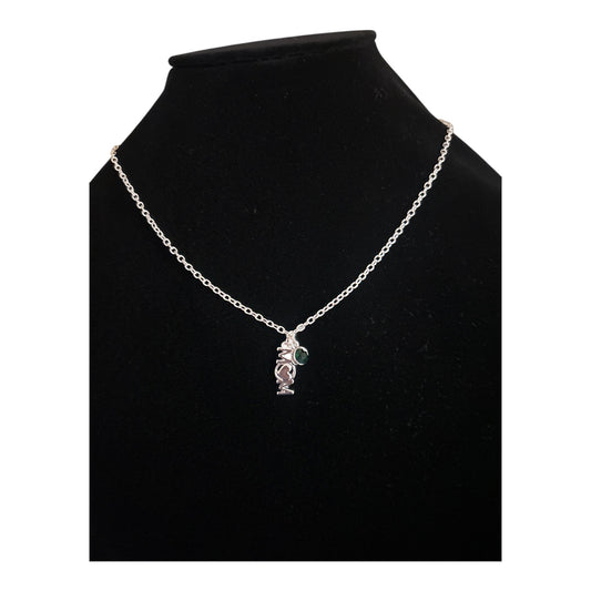Sterling Silver Mom Necklace