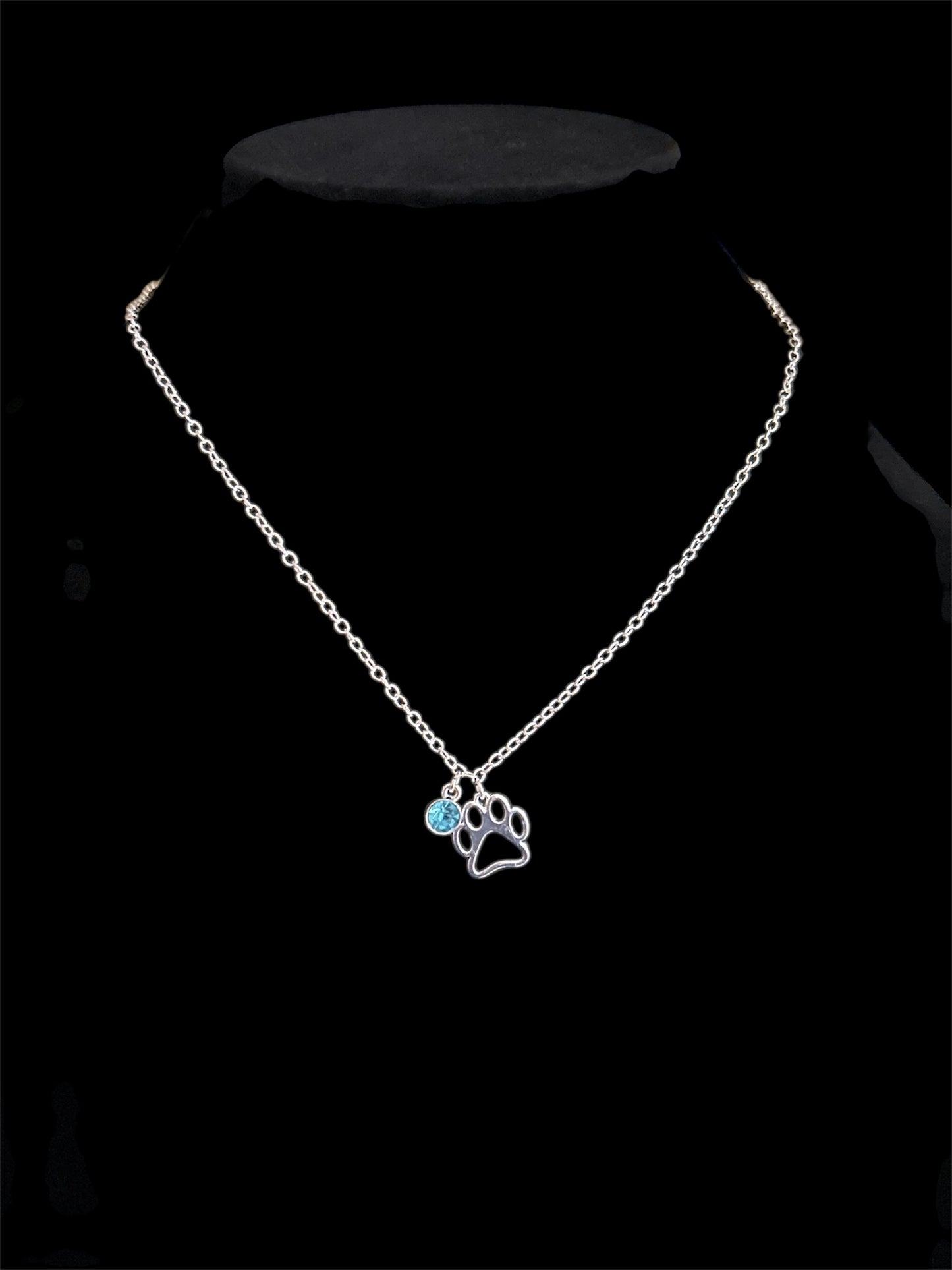 Sterling Silver Paw Necklace