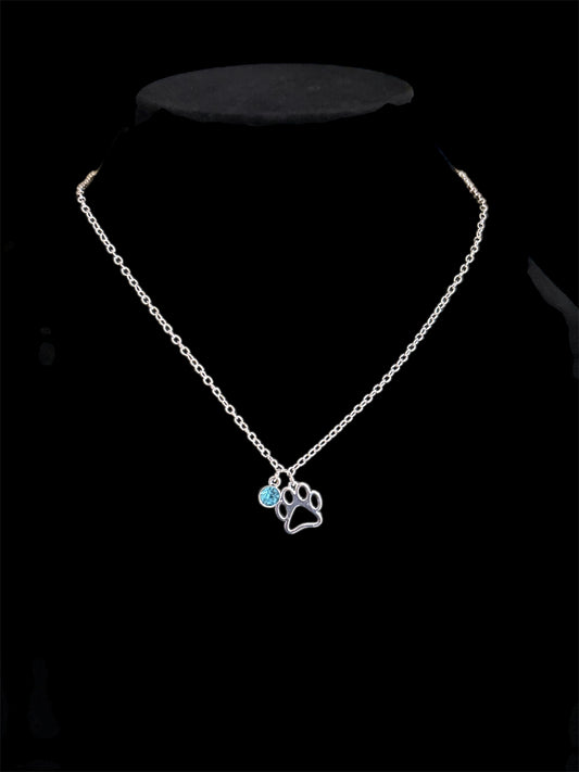 Sterling Silver Paw Necklace